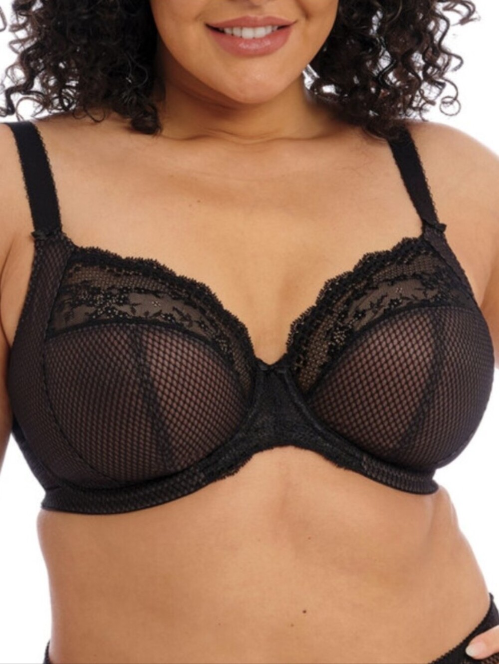 NEW / NWT Elomi Charley Black Lace Underwire Bra Style EL4382